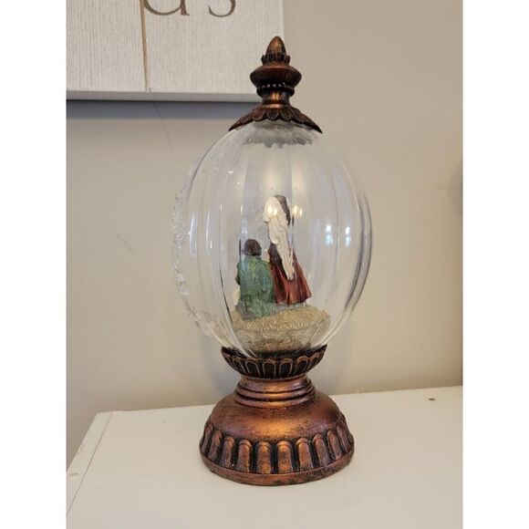 Liushi Retro Music Box Nativity Sculpture Figure 12" - Picture 3 of 7